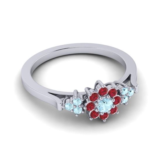 Simple Floral Pave Zepala Ring