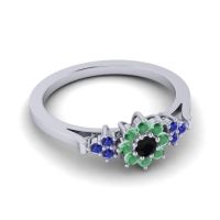 Simple Floral Pave Zepala Ring