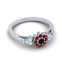 Simple Floral Pave Zepala Ring