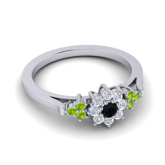 Simple Floral Pave Zepala Ring