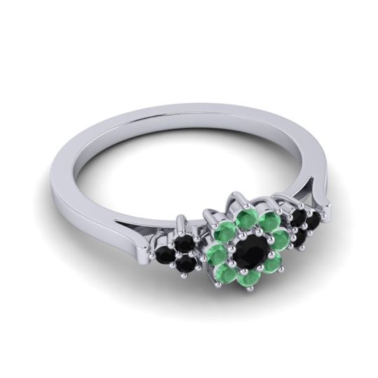 Simple Floral Pave Zepala Ring