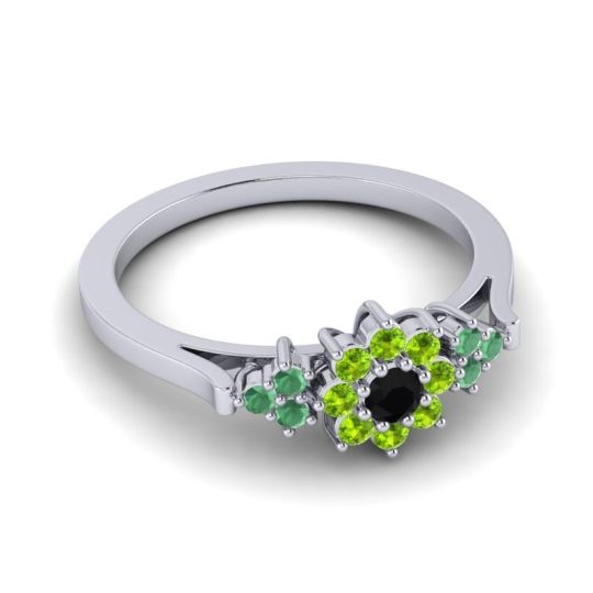 Simple Floral Pave Zepala Ring