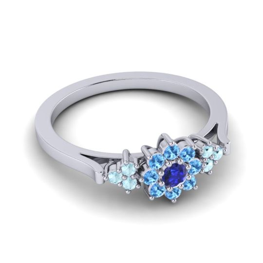 Simple Floral Pave Zepala Ring