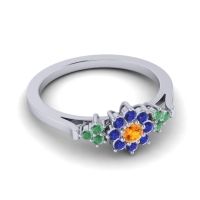 Simple Floral Pave Zepala Ring