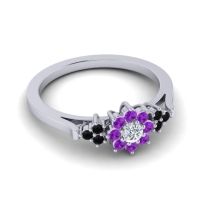 Simple Floral Pave Zepala Ring