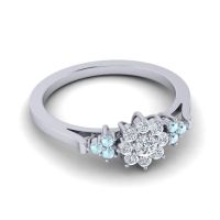 Simple Floral Pave Zepala Ring