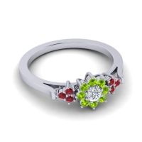 Simple Floral Pave Zepala Ring