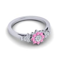 Simple Floral Pave Zepala Ring