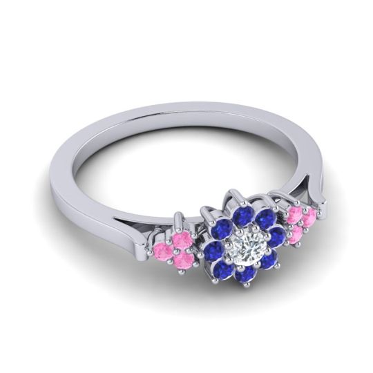 Simple Floral Pave Zepala Ring