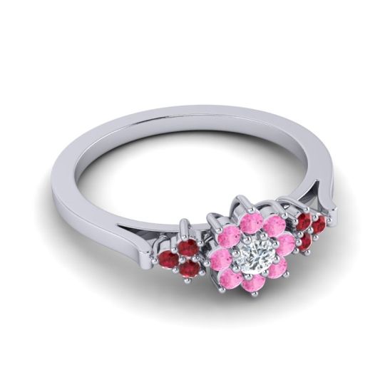 Simple Floral Pave Zepala Ring