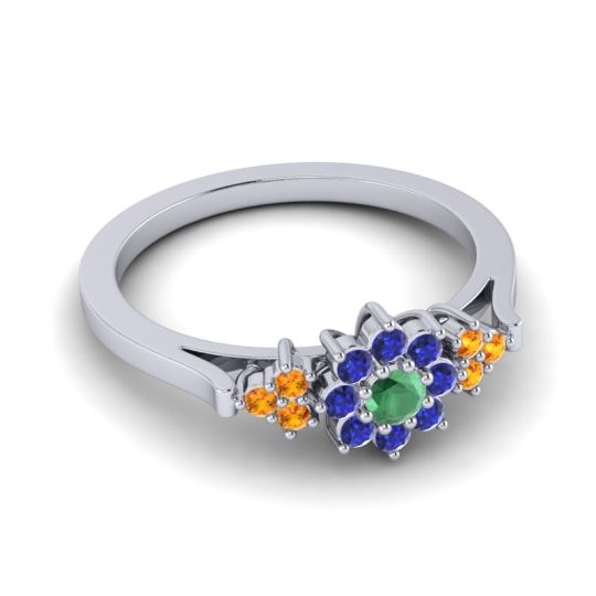 Simple Floral Pave Zepala Ring