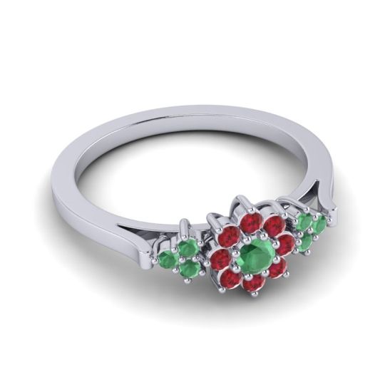 Simple Floral Pave Zepala Ring