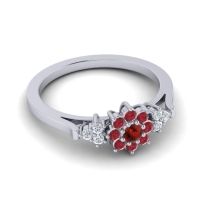 Simple Floral Pave Zepala Ring