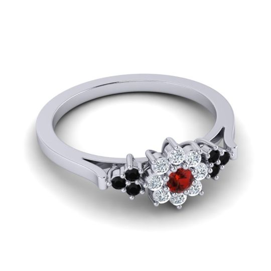 Simple Floral Pave Zepala Ring