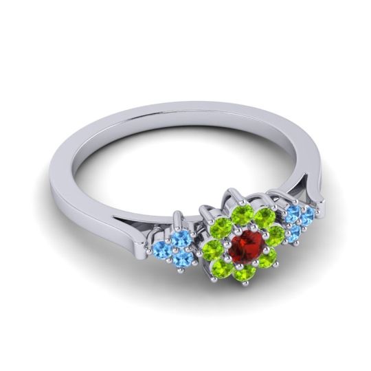 Simple Floral Pave Zepala Ring