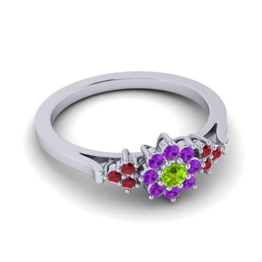Simple Floral Pave Zepala Ring