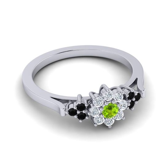 Simple Floral Pave Zepala Ring