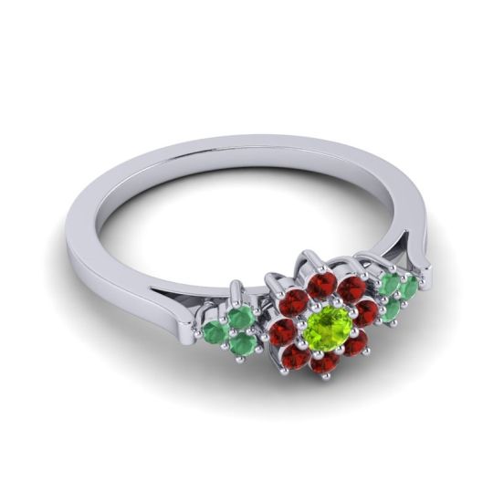 Simple Floral Pave Zepala Ring
