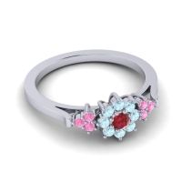 Simple Floral Pave Zepala Ring