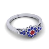 Simple Floral Pave Zepala Ring