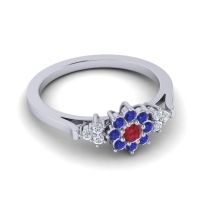 Simple Floral Pave Zepala Ring