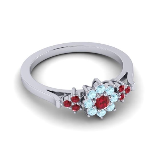 Simple Floral Pave Zepala Ring