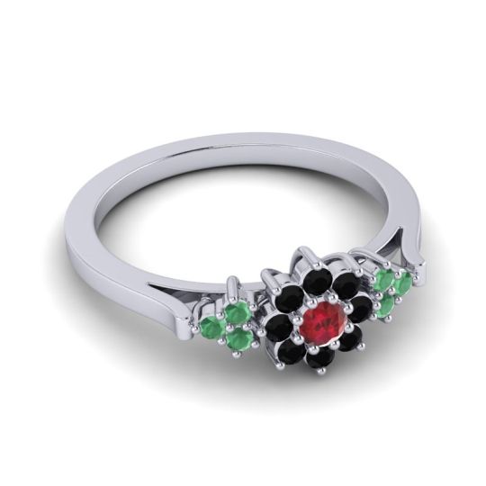 Simple Floral Pave Zepala Ring