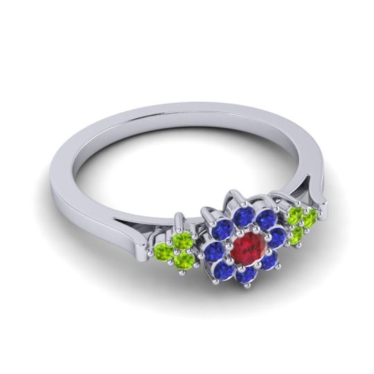 Simple Floral Pave Zepala Ring