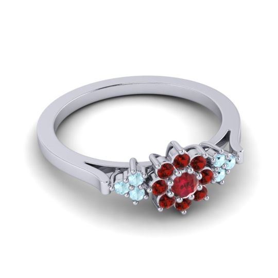 Simple Floral Pave Zepala Ring