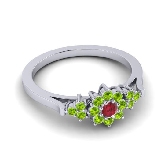 Simple Floral Pave Zepala Ring