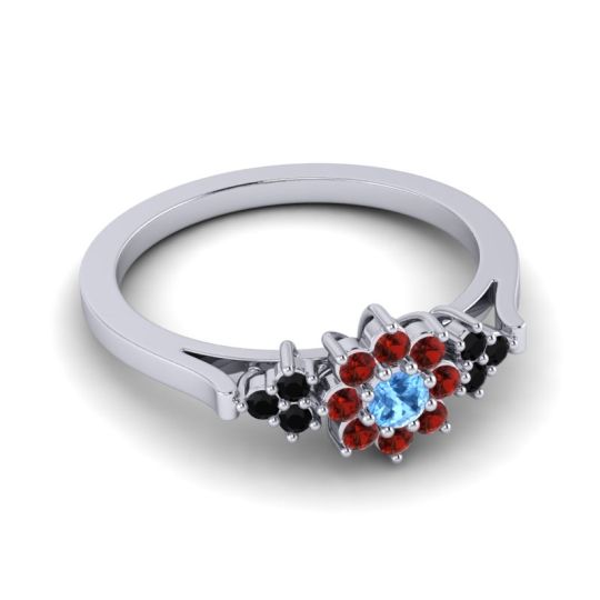 Simple Floral Pave Zepala Ring