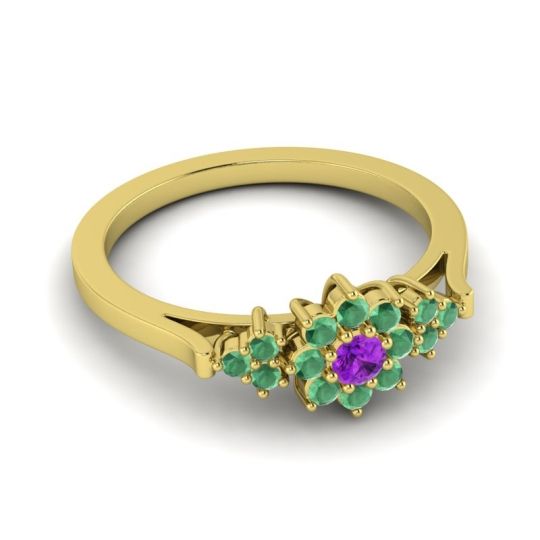 Simple Floral Pave Zepala Ring