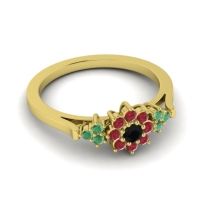 Simple Floral Pave Zepala Ring