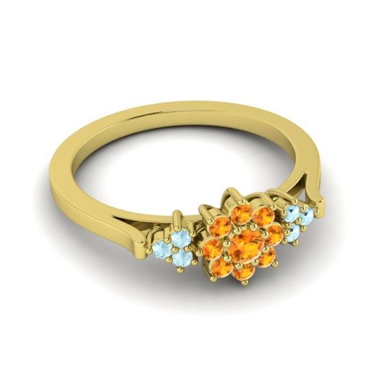 Simple Floral Pave Zepala Ring