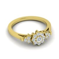 Simple Floral Pave Zepala Ring