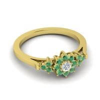 Simple Floral Pave Zepala Ring