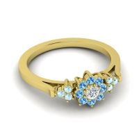 Simple Floral Pave Zepala Ring