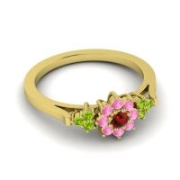 Simple Floral Pave Zepala Ring