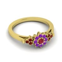 Simple Floral Pave Zepala Ring