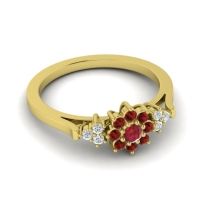 Simple Floral Pave Zepala Ring