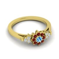 Simple Floral Pave Zepala Ring