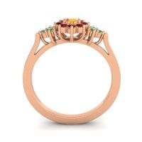 Simple Floral Pave Zepala Ring