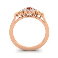 Simple Floral Pave Zepala Ring