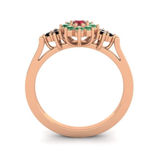 Simple Floral Pave Zepala Ring