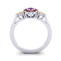 Simple Floral Pave Zepala Ring