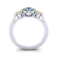 Simple Floral Pave Zepala Ring