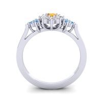 Simple Floral Pave Zepala Ring