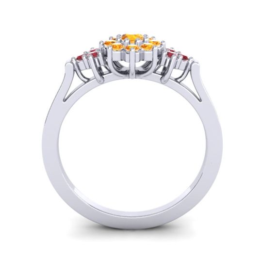 Simple Floral Pave Zepala Ring