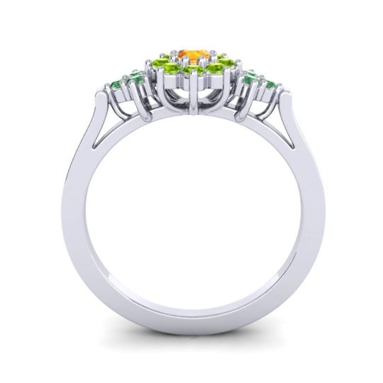 Simple Floral Pave Zepala Ring