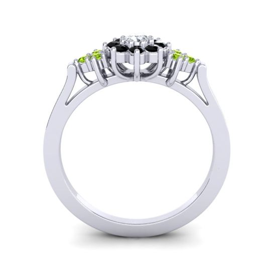 Simple Floral Pave Zepala Ring